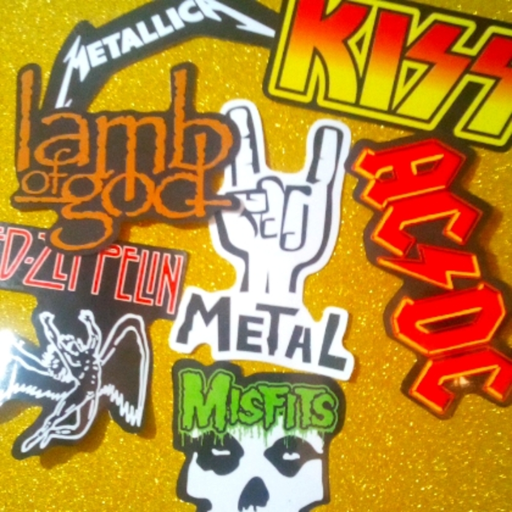 Metal band stickers